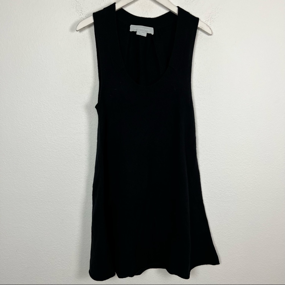 Alexander Wang cashmere black trapeze scoop neck mini dress Size Small